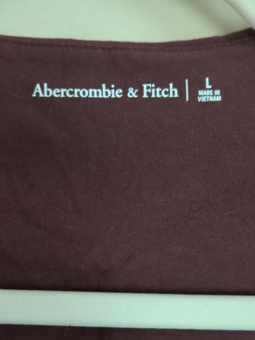 NWT Abercrombie & Fitch Large Ava (Portrait Neck) Top- Deep Plum Color - Picture 2 of 5